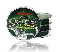 Шнур плетений Skeleton green Bratfishing 100 м 0,06 мм