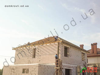 Монтаж керамической черепицы Tejas Borja  TB12 Red. 