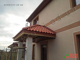 Монтаж керамической черепицы Tejas Borja  TB12 Red. 