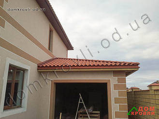 Монтаж керамической черепицы Tejas Borja  TB12 Red. 