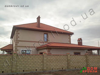 Монтаж керамической черепицы Tejas Borja  TB12 Red. 