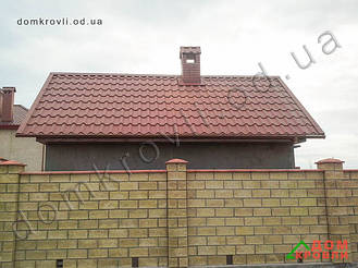 Монтаж керамической черепицы Tejas Borja  TB12 Red. 