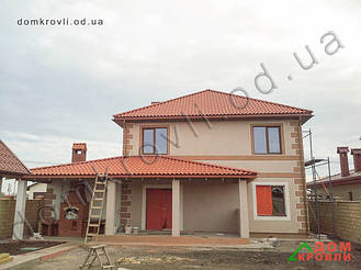 Монтаж керамической черепицы Tejas Borja  TB12 Red. 