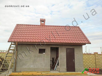 Монтаж керамической черепицы Tejas Borja  TB12 Red. 