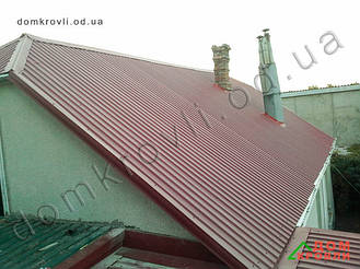 Монтаж кровли из кровельного профнастила ПК 20