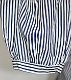 Блуза жіноча сорочка, подовжена в біло-синю смужку, вишивка кіт,Тканина: сорочковий коттон, Туреччина, фото 8