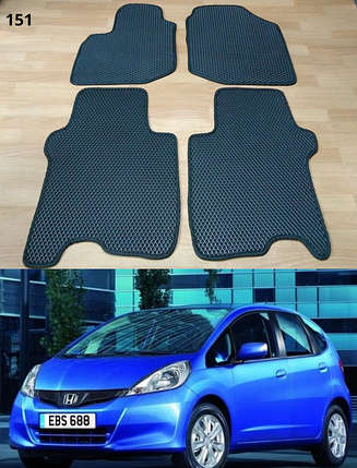 Килимки ЄВА в салон Honda Jazz II '09-14, фото 2