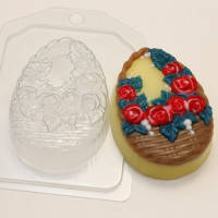 Форма пластикова для мила "Кошик з трояндами"