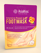 "Абрикос" інтенсивно-відновлювальна маска-шкарпетки для ніг — пом'якшує, згладжує та відновлювл