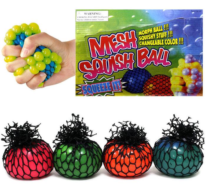 Іграшка М'яч Антистрес 6 см. Mesh Squish Ball 6 см, фото 1