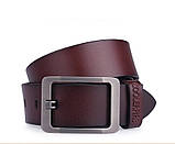 Ремінь чоловічий шкіряний COOLERFIRE модель 3 (коричневий), фото 4