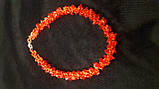 Набір — намисто, браслет і сережки. Натуральне каміння. Корали червоні., фото 3