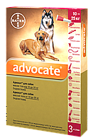 Капли от паразитов Bayer Advocat (Байерождев для собак до 10-25кг.), 1 пипетка 2,5мл.