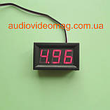 Вольтметр DC 4.5-30V для постійного струму, колір цифр - червоний, фото 3