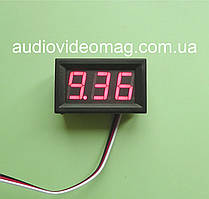 Вольтметр DC 0-100V DVM-568 (великий) для постійного струму, колір цифр - червоний