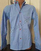 Стильная стрейчевая рубашка для мальчика 116-152 см (опт) (Г01) (пр. Турция)