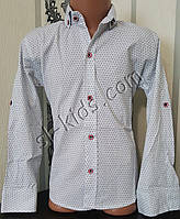 Стильная стрейчевая рубашка для мальчика 116-152 см (розн) (Б02) (пр. Турция)