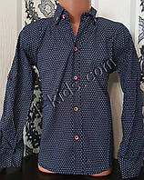 Стильная стрейчевая рубашка для мальчика 116-152 см (розн) (ТС02) (пр. Турция)