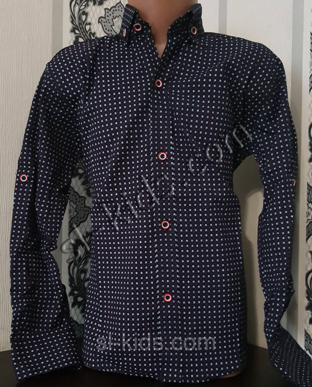 Стильна стрейчева сорочка для хлопчика 116-152 см (розн) (ТС03) (пр. Туреччина)