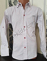 Стильная стрейчевая рубашка для мальчика 116-152 см (розн) (БК03) (пр. Турция)