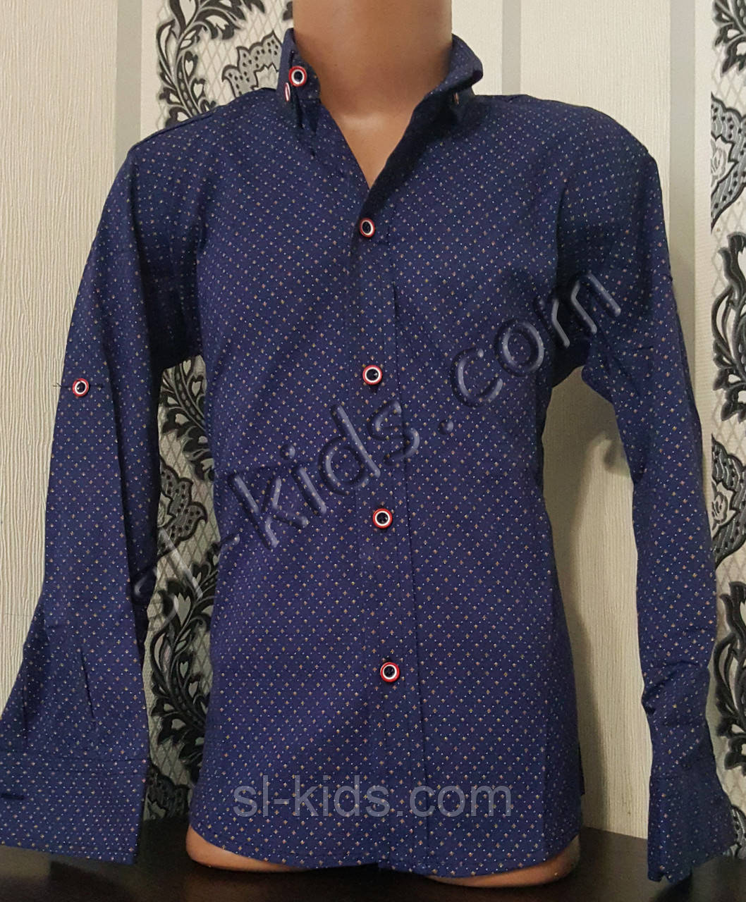 Стильна стрейчева сорочка для хлопчика 116-152 см (розн) (С04) (пр. Туреччина)