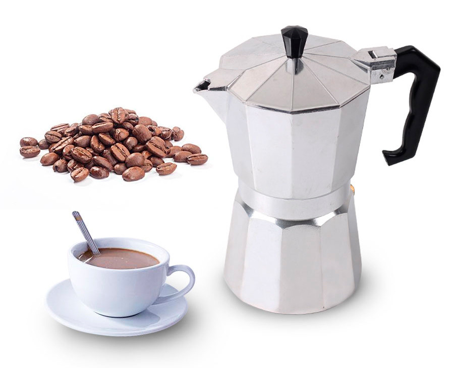 Гейзерна кавоварка з алюмінію 450 мл, 9 порції, фото 1