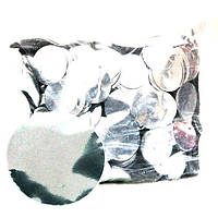 Конфеті кружечки 23 мм срібло. Вага: 50 г.