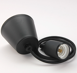 Підвісний світильник LOFT E27 чорний 1 м