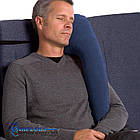 Дорожня надувна подушка для подорожей із бічною підтримкою Silenta (dark blue)!, фото 2