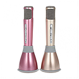 Бездротовий мікрофон-караоке KTV-K068 рожевий, золотий, фото 2