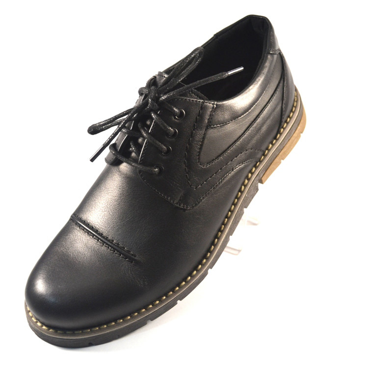 Напівчеревики чоловічі шкіряні Rosso Avangard Winterprince Duke Black Leather Street чорні