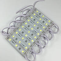 Світлодіодний модуль № 100 МТК-5054-3Led-W-0,72W-12V SMD5054 IP65 білий