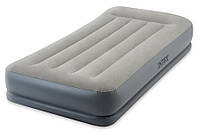 Надувная кровать Intex 64116 Mid-Rice Airbed 99х191х30см, встроенный насос 220V