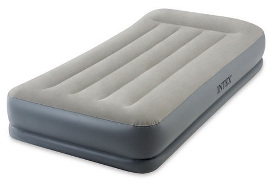 Надувне ліжко Intex 64116 Mid-Rice Airbed 99х191х30см, вбудований насос 220V, фото 1