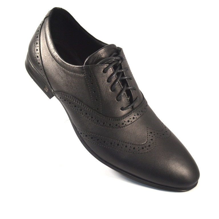 Туфлі чоловічі шкіряні класичні оксфорди броги чорні Rosso Avangard Lord Protector, фото 1