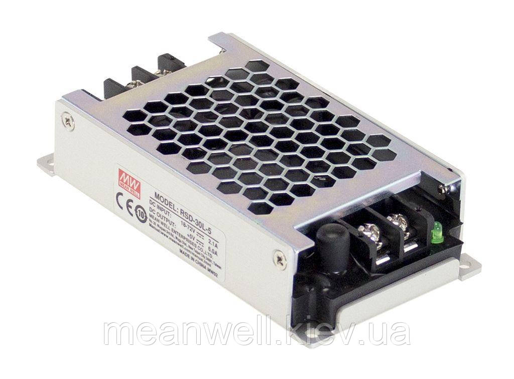 RSD-30G-3.3 Блок живлення Mean Well DC DC перетворювач вхід 9 ~ 36VDC, вихід 3.3 В, 6A, фото 1