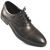 Демисезонные туфли дерби мужские кожаные классические черные Rosso Avangard Graphite Derby Black