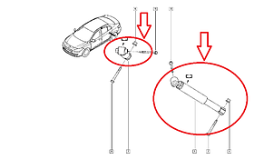 Renault (Original) 562100664R — задній амортизатор на Рено Флюенс, фото 2