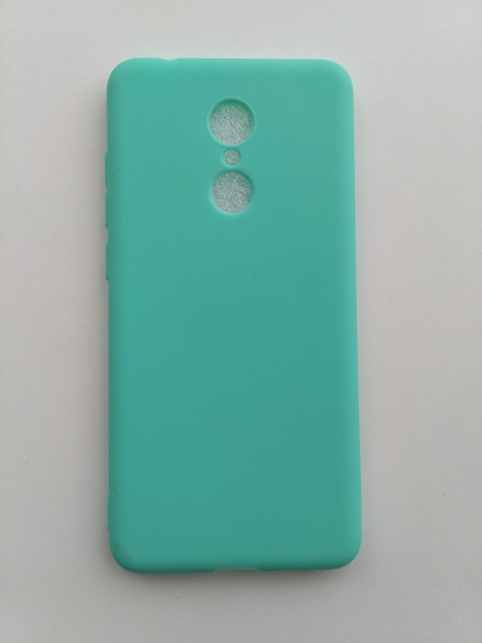 Силіконовий чохол Xiaomi Redmi 5 бірюзовий матовий М'ятний 1189P