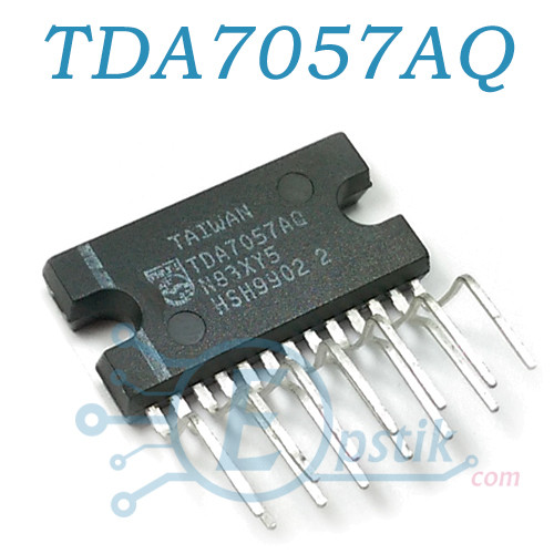 TDA7057AQ, двоканальний стерео підсилювач, 8Вт, DBS13P