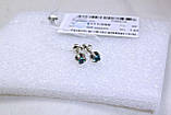 Сережки Гвоздики срібло 925 проба АРТ2171 Блакитний, фото 5