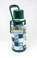 Термос 3,2 л зі скляною колбою ЗЕЛЕНИЙ Stenson (812-D-2)