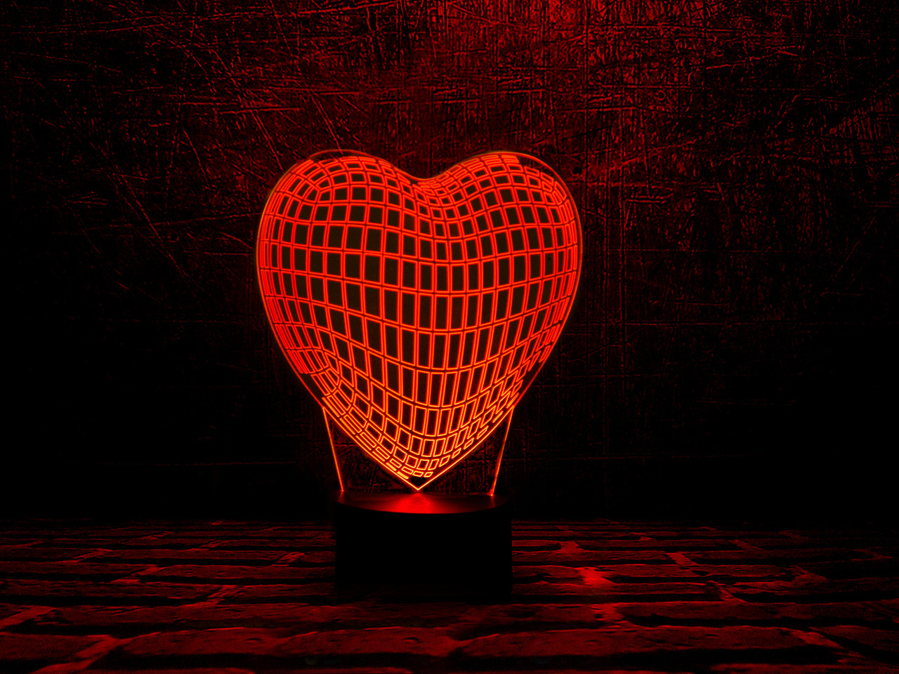 Змінна пластина для 3D ламп "Серце" 3DTOYSLAMP, фото 1