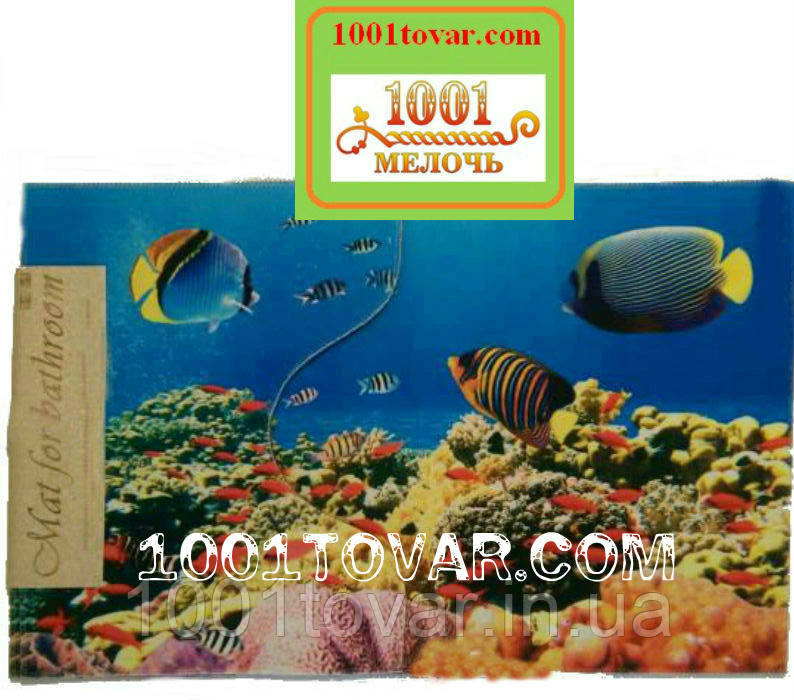 Набір з 2-х килимків з 3D печаткою у ванну 80х50 см і туалет 40х50 см., фото 1