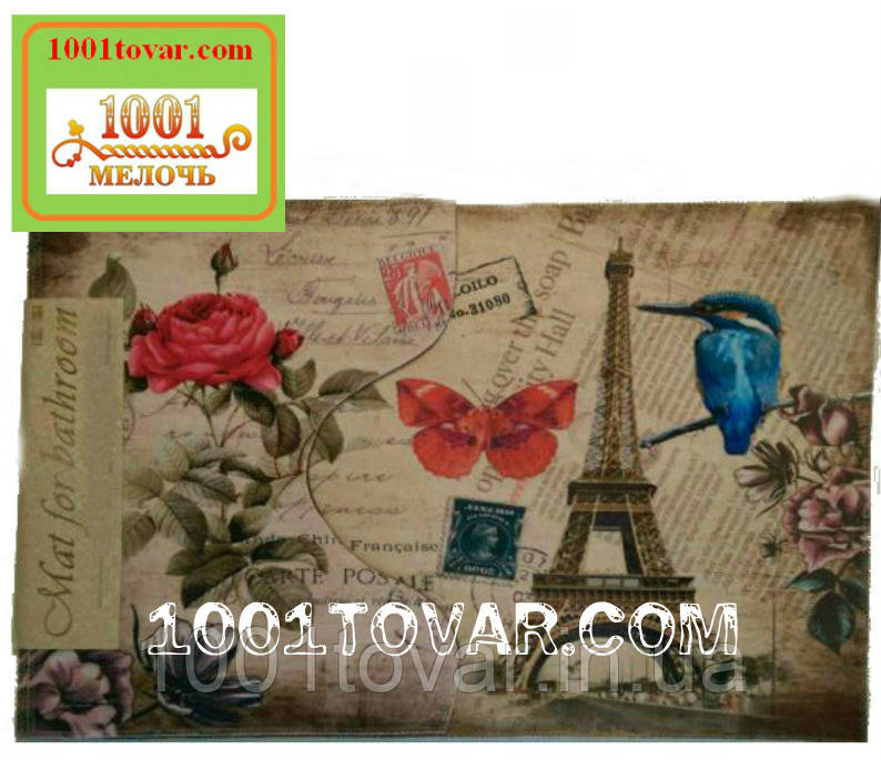 Набір з 2-х килимків з 3D печаткою у ванну 90х60 см. і туалет 45х60 см., фото 1