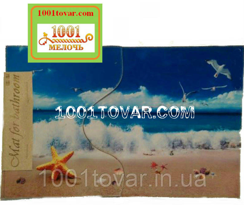 Набір з 2-х килимків з 3D печаткою у ванну 80х50 см і туалет 40х50 см., фото 1