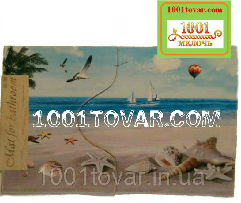 Набір з 2-х килимків з 3D печаткою у ванну 90х60 см і туалет 45х60 див., фото 1