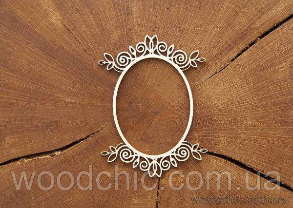 Чипборд Рамка дзеркальна із завитками, фото 1