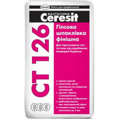 Шпаклівка гіпсова фінішна Ceresit CT-126 (25 кг)