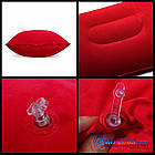 Дорожня надувна подушка прямокутної форми Silenta, red, фото 6